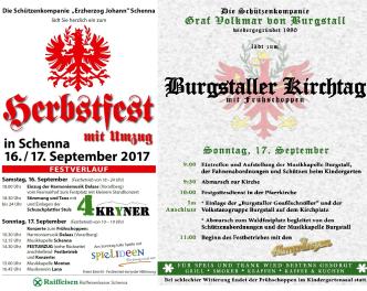 2017_Einladung Herbstfest Schenna Kirchtag Burgstall
