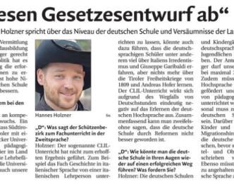 BGP-Interview mit Hannes Holzner, Dolomiten, 17.07.2019