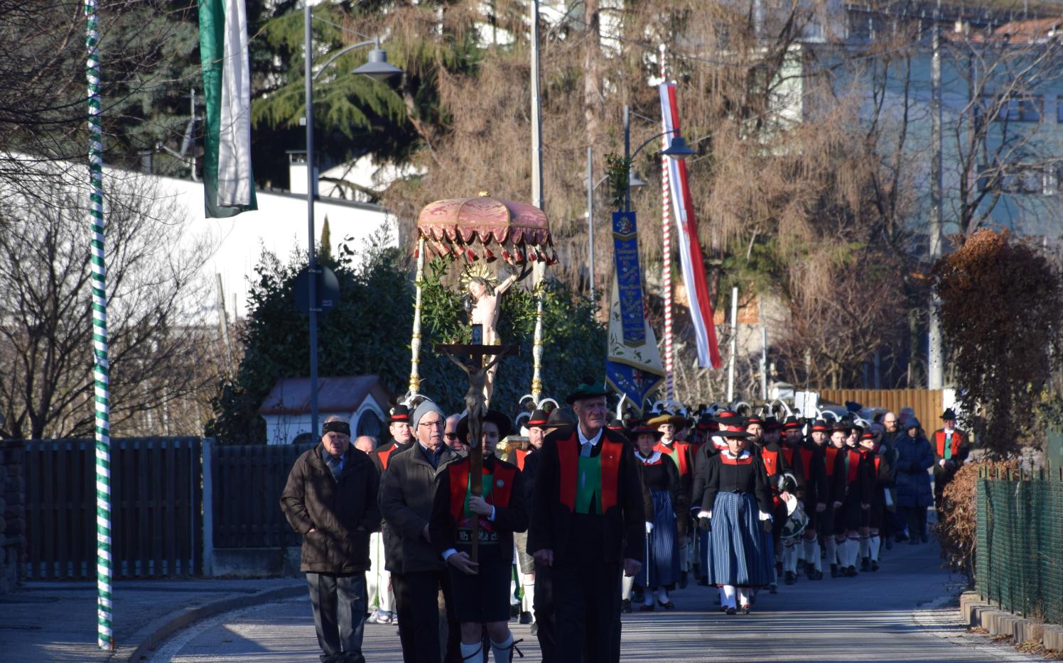 Die Kompanie bei der Teilnahme an der Sebastiani-Prozession